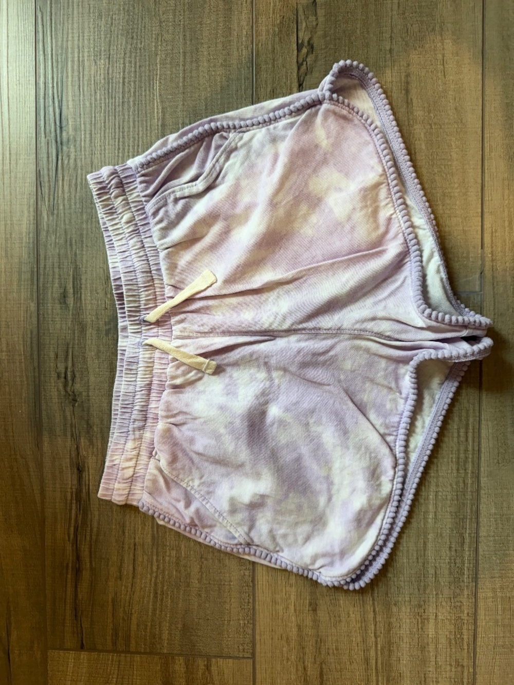 Tea Collection Girls Lavender Tie Dye Pom Pom Shorts Size 10